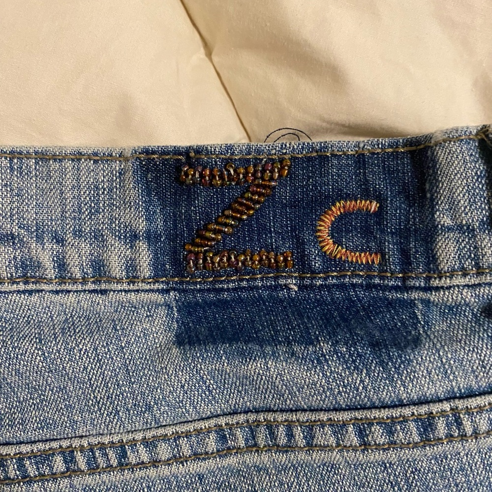 Z. Cavaricci Light Blue Floral Embroidered Jeans - Picture 7 of 10
